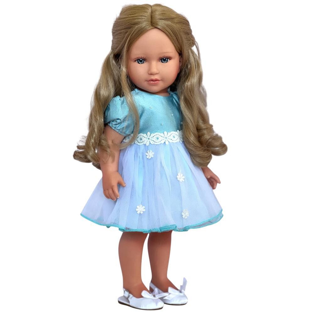 18 Inch Doll Clothes- Blue Easter Dress with Shoes Fits 18 Inch Kennedy and Friends Dolls and all Other 18 Inch Fashion Girl Dolls