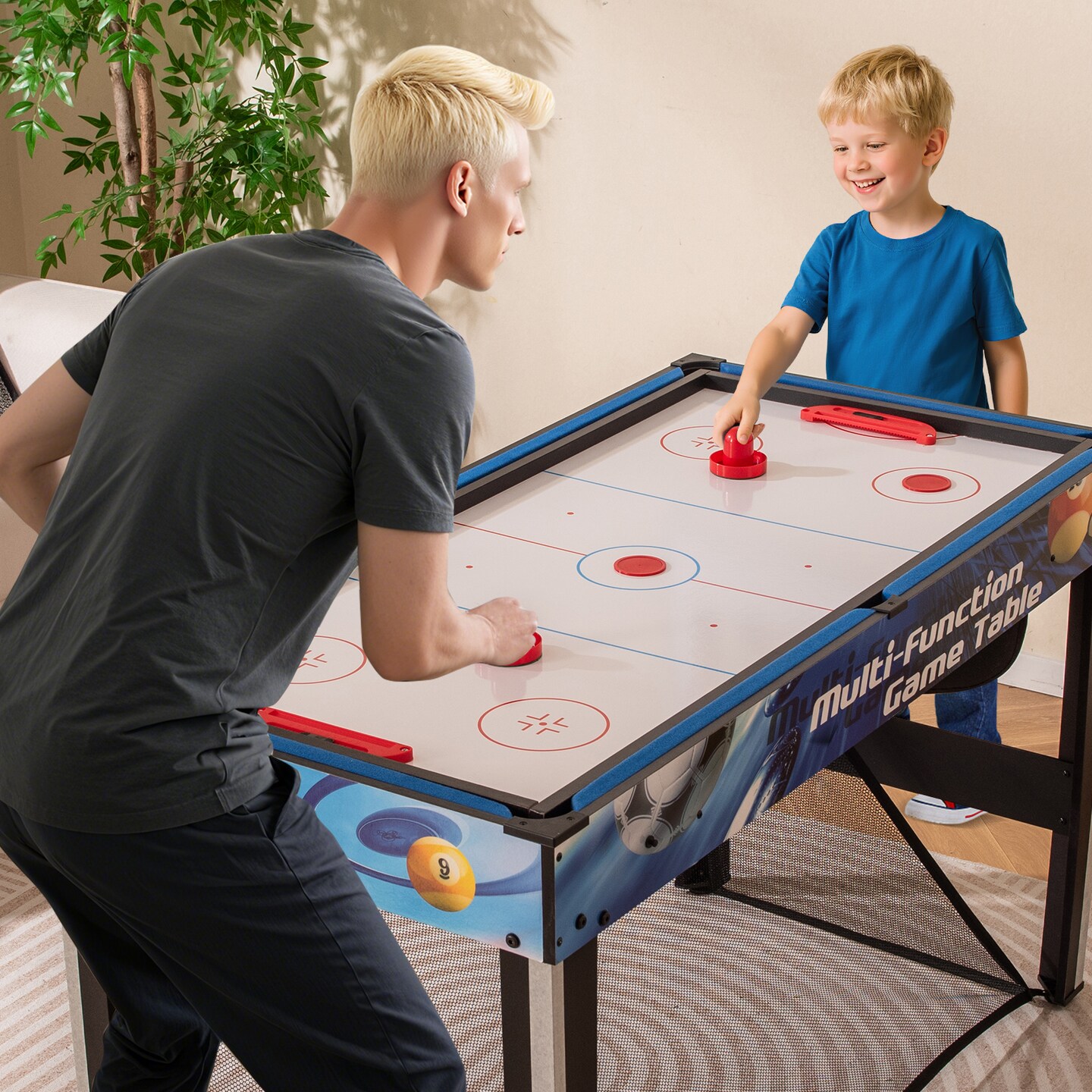10-in-1 Combo Game Table Set with Table Tennis, Basketball and Soccer