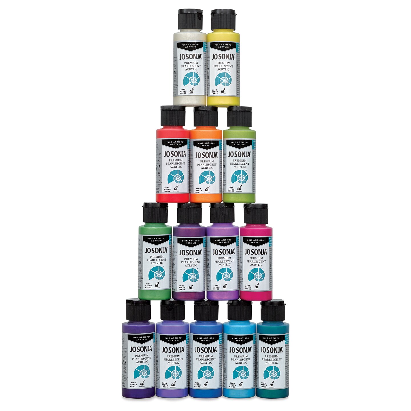 Chroma’s Jo Sonja Premium Pearlescents - Set of 14 Colors, 2 oz bottles