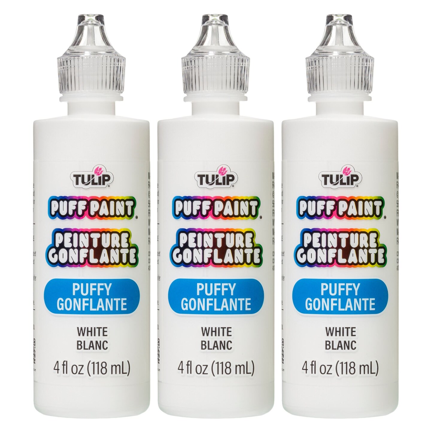 Tulip Puff Paint Puffy White, Multi-Surface Craft Paint, 4 fl. oz. 3 ...