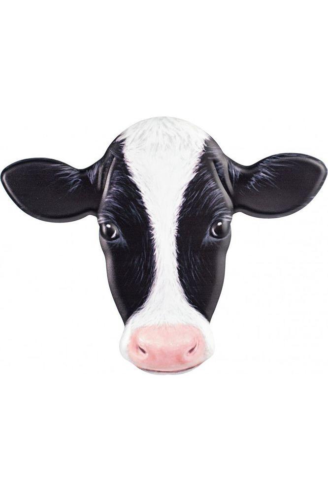 12&#x22; Metal Embossed Sign: Black Cow