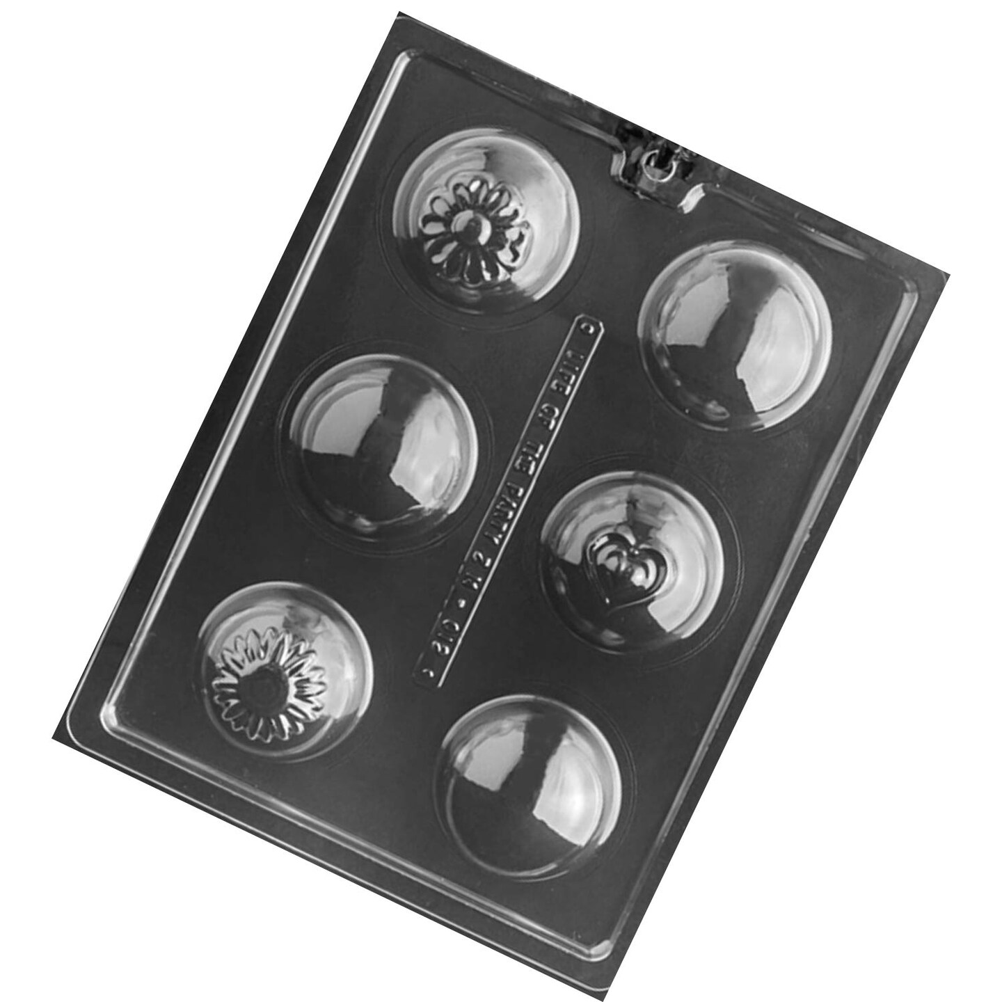 Heart and Flowers Cocoa or Bath Bomb Chocolate Mold