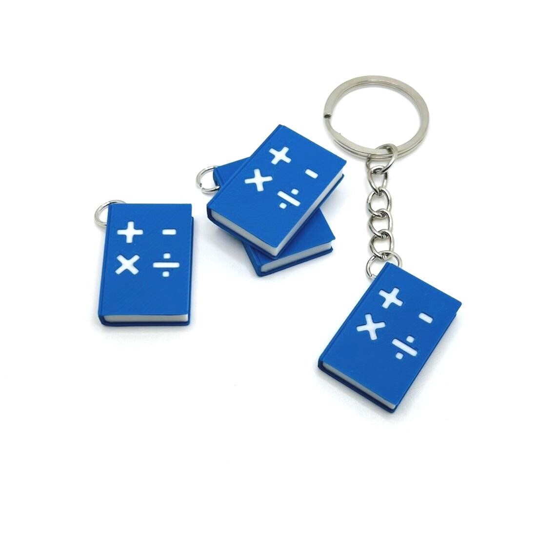 1 or 4 Pieces: Math Teacher Book Charm or Keychain