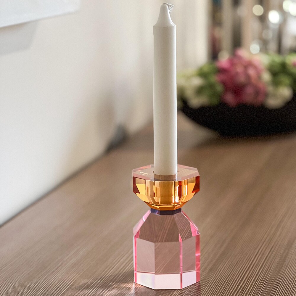 Colorful Crystal Candle Holder