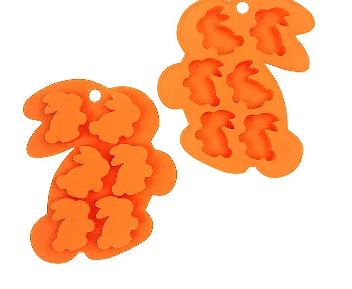 Easter Bunny Cute 3D Rabbit Bunny Silicone DIY Mold Mould Soap Cube Tray 6 Cavity