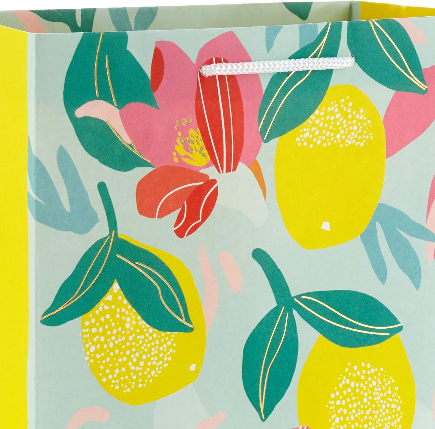 Spring Floral Gift Bags – Assorted Sizes 8-Pack (4 Medium, 4 Large) | Teal, Pink, Yellow, Lemons & Florals for Easter, Birthdays, Mother’s Day & Showers (Pink, Yellow, Turquoise)