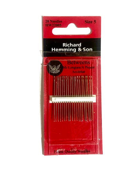 Hand Sewing Needles --- Betweens / Quilting --- Size 5 --- by Richard Hemming & Son®