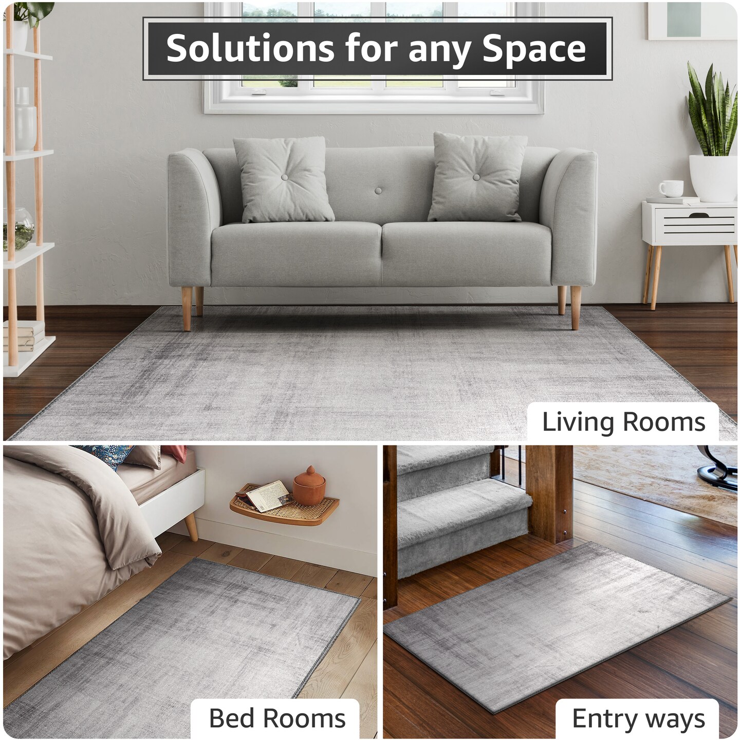 Sorbus 5x7 Area Rug, Machine Washable, Non-Slip, Vintage Rugs - Indoor Carpet with Rubber Backing