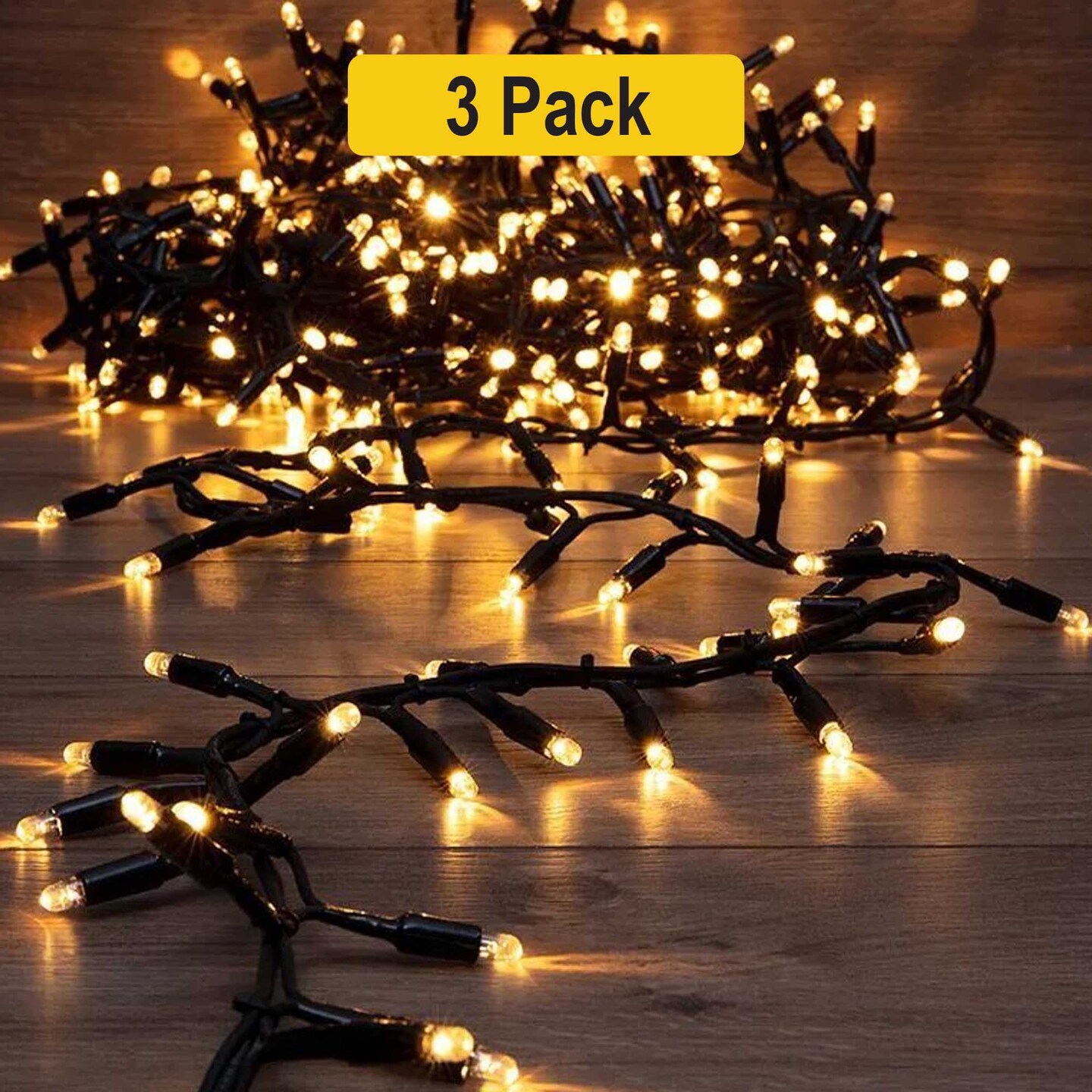 100 LED Green Wire Waterproof String Lights — 32ft Plug-in Outdoor Decor