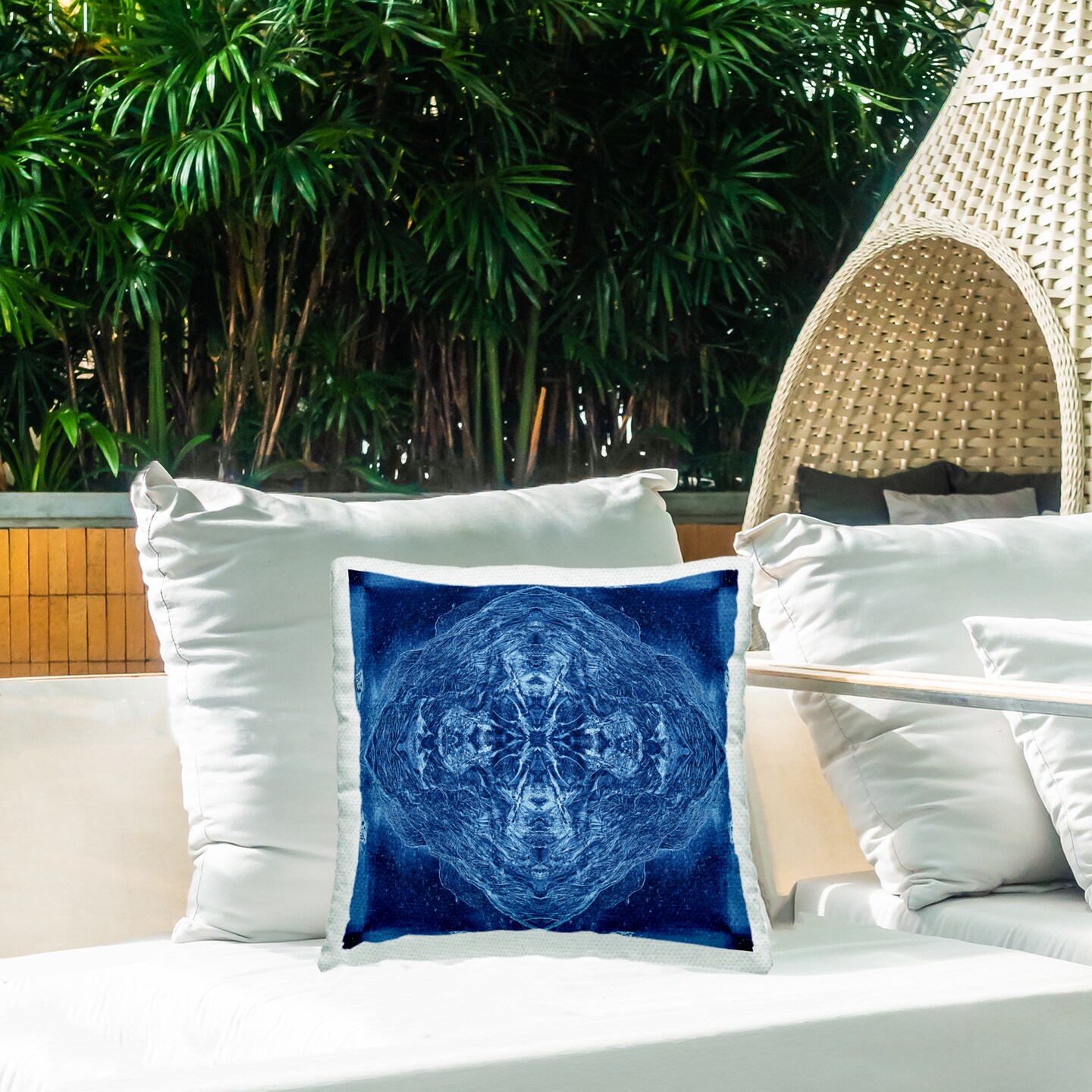Detailed Uniform Pattern Outdoor Printed Pillow Design by Elspeth Helen Meabank Perkin, 18 x 7 x 18