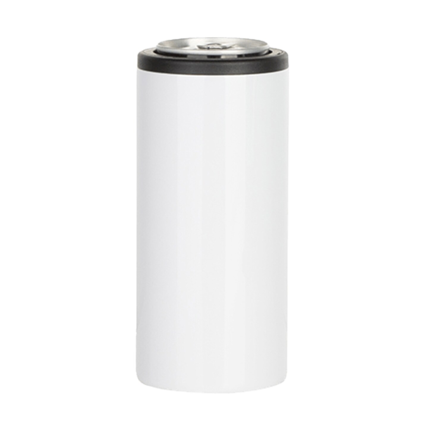 12oz Stainless Steel Skinny Can Coolers Sublimation-Ready Bulk- White