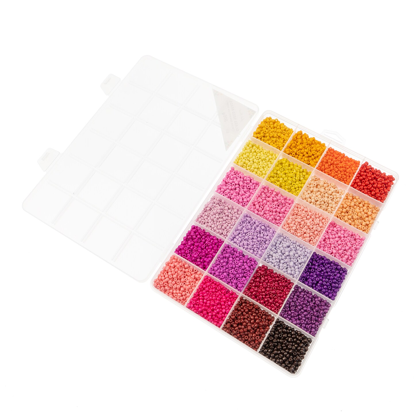 John Bead 12500pcs Assorted 24 Colors Glass Seed Beads 8/0 Jewelry Making Bead Box