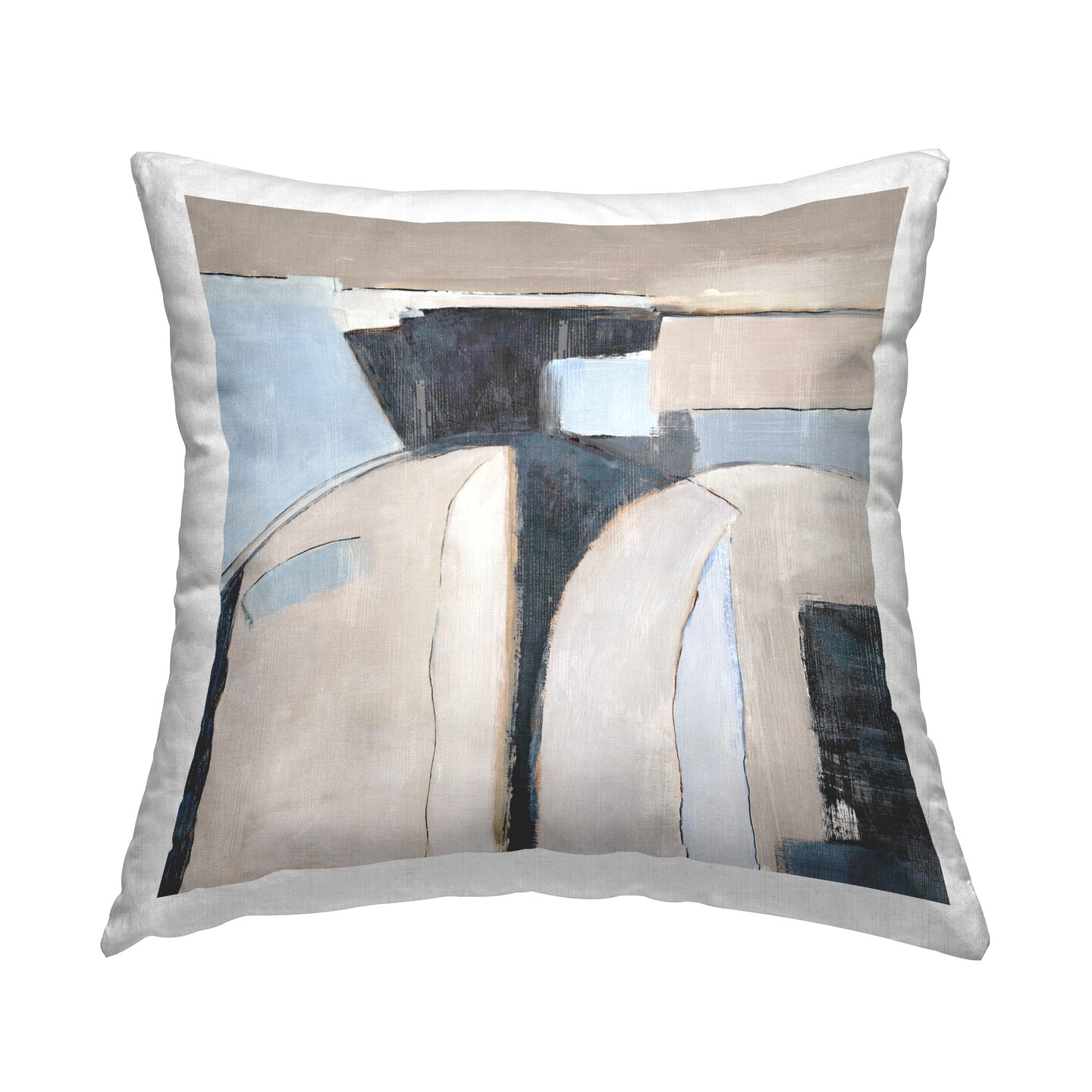 Southwestern Beige & Grey Decorative Printed Throw Pillow Design by Jacob Q, 18 x 7 x 18