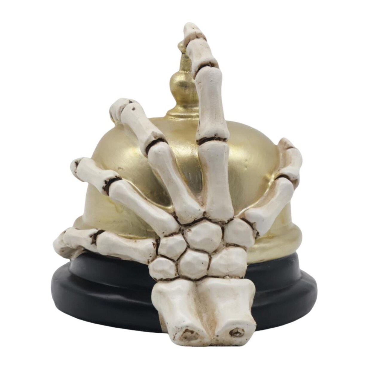 Halloween Skeleton Ornament Skeleton Hand Crow Bell Mirror Figurine Resin Gothic Home Table Decor For Halloween Party