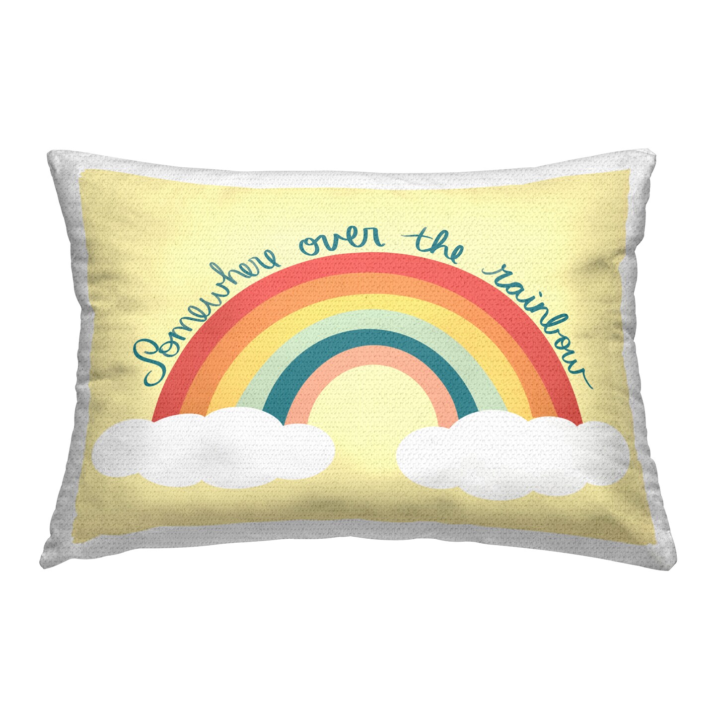 Somewhere Over Rainbow Outdoor Printed Pillow Design by Ashley Singleton, 14 x 7 x 20