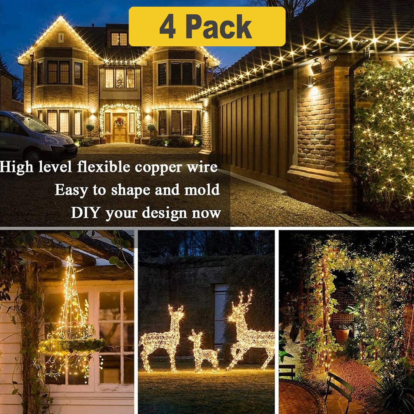 100 LED Solar String Light Copper 32&#x27;