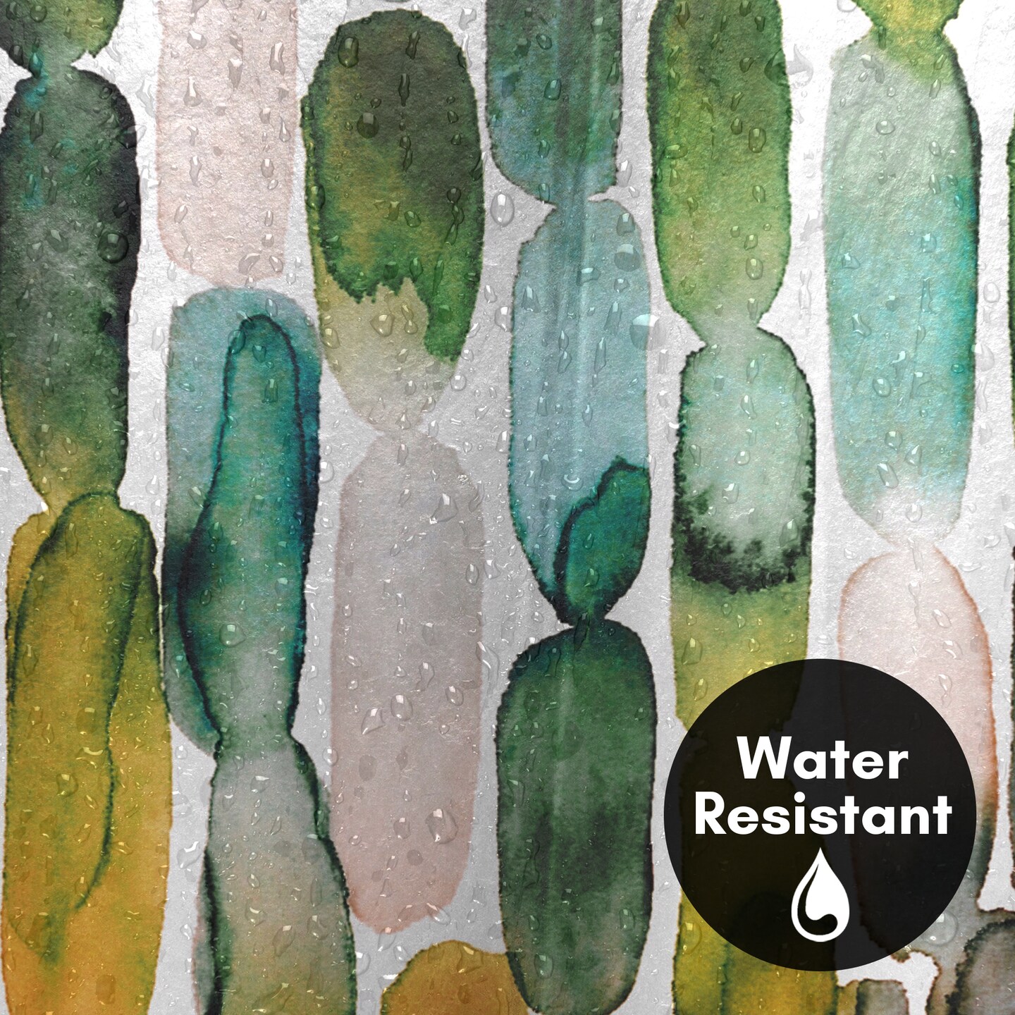 Americanflat 71" x 74" Shower Curtain, Watercolor Strokes 1 by Lisa Nohren