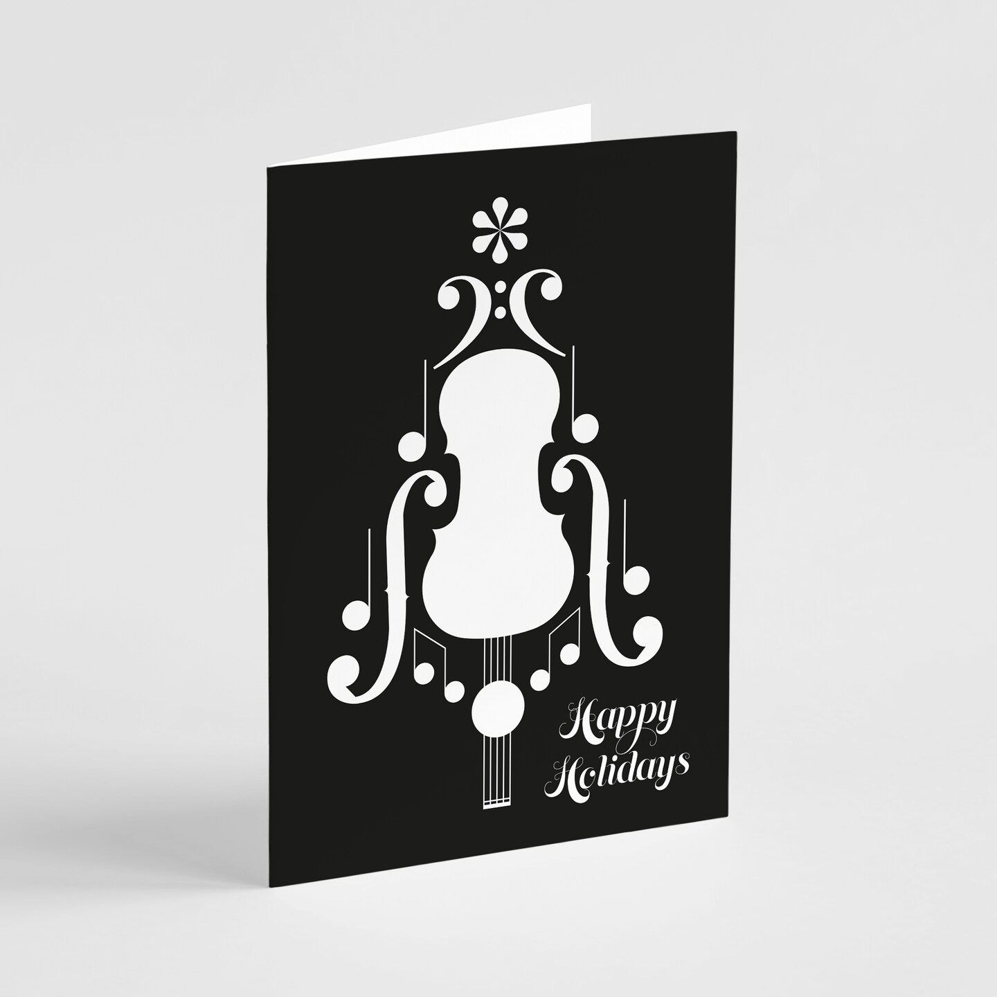 Musician Christmas Greeting Cards Boxed Set of 24 Holiday Notecards Featuring Elegant Cello Design, Perfect for Musicians, Symphony, and Orchestra Fans