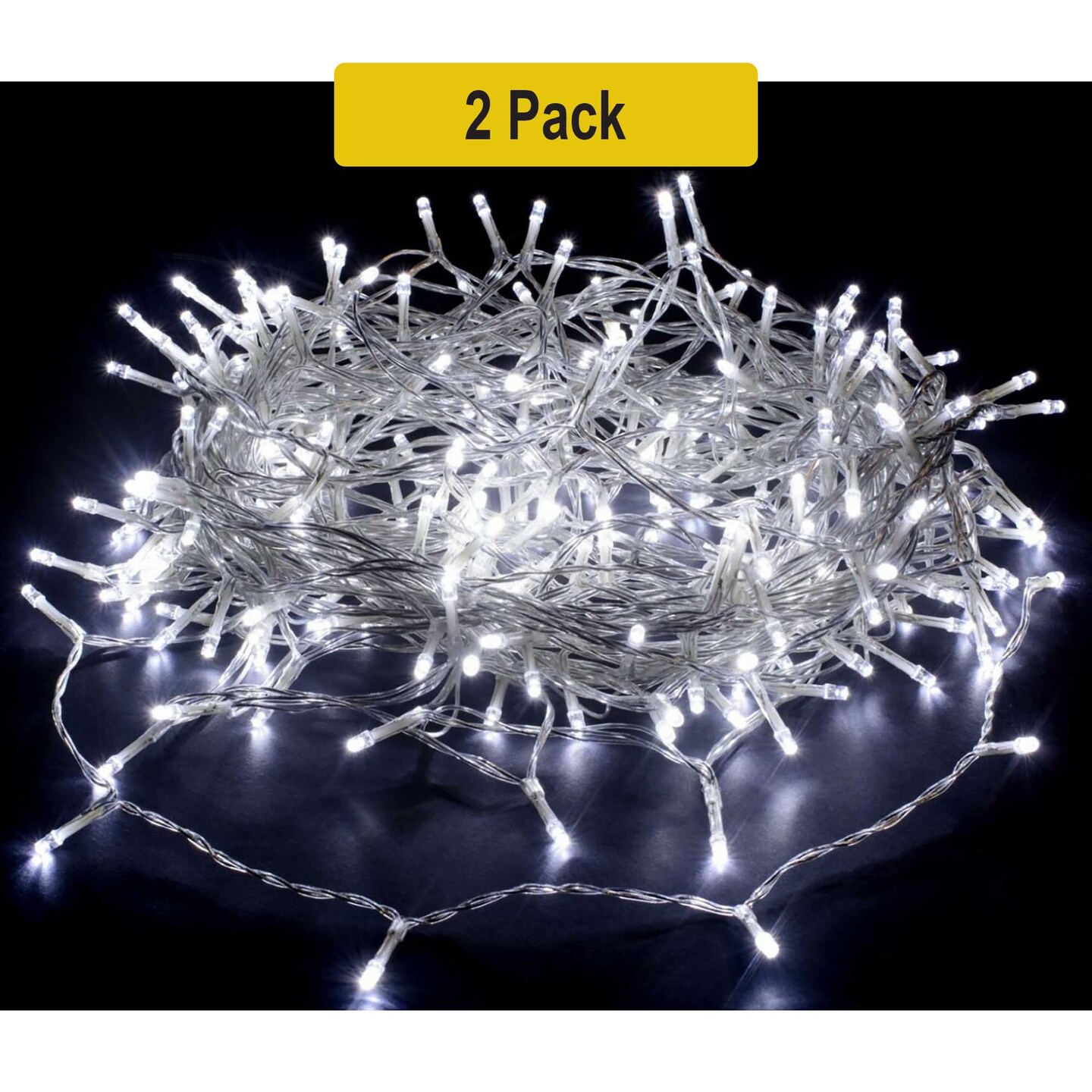 32ft Clear Cable LED String Lights – 100 Mini Bulbs, 8 Dynamic Modes, Energy-Saving