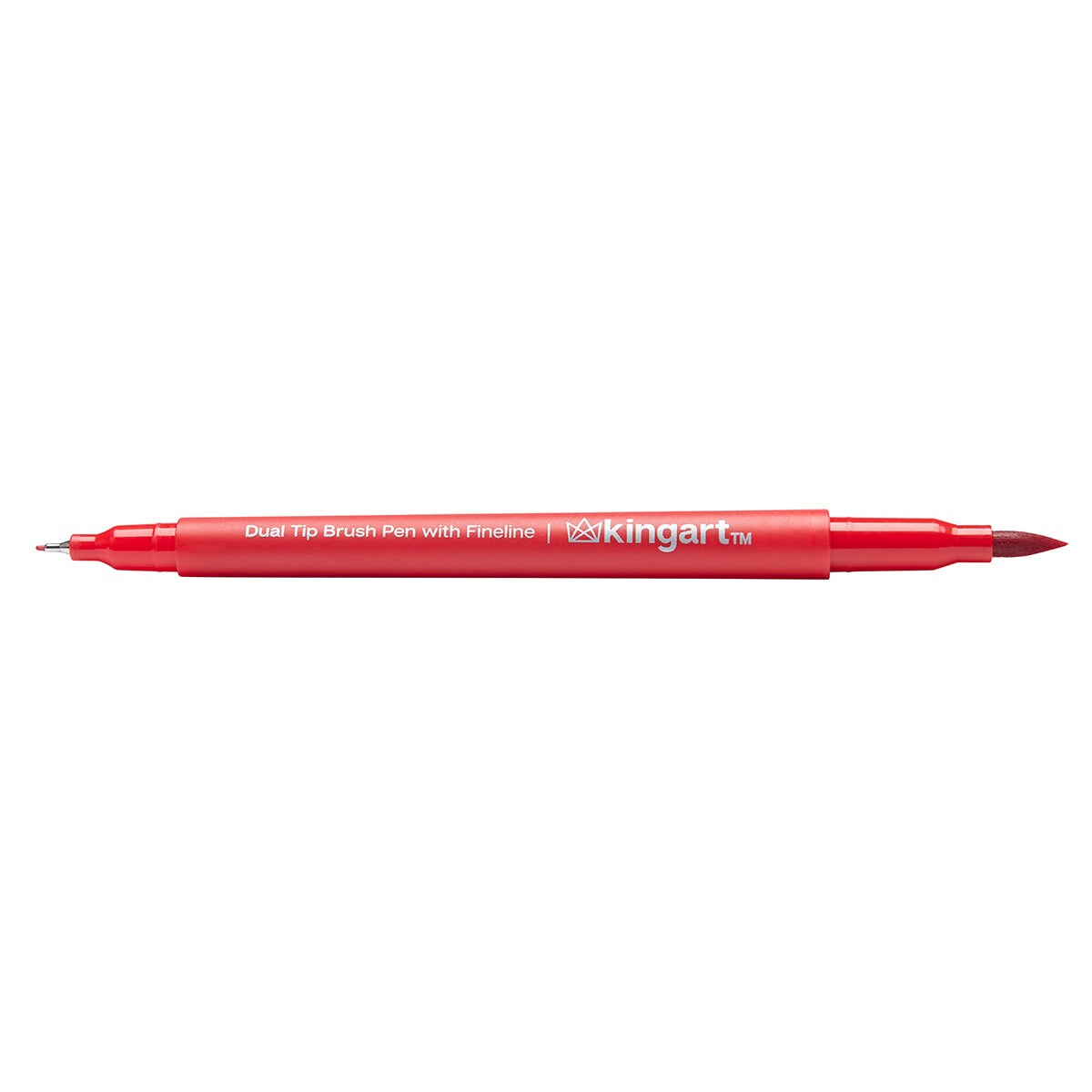 KINGART® Twin-Tip™ Brush & Fine Markers, Set of 12 Unique Colors