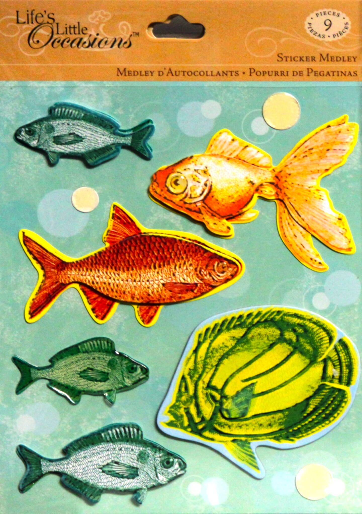 K & Company Life's Little Occasions Fish Dimensional Stickers | Michaels