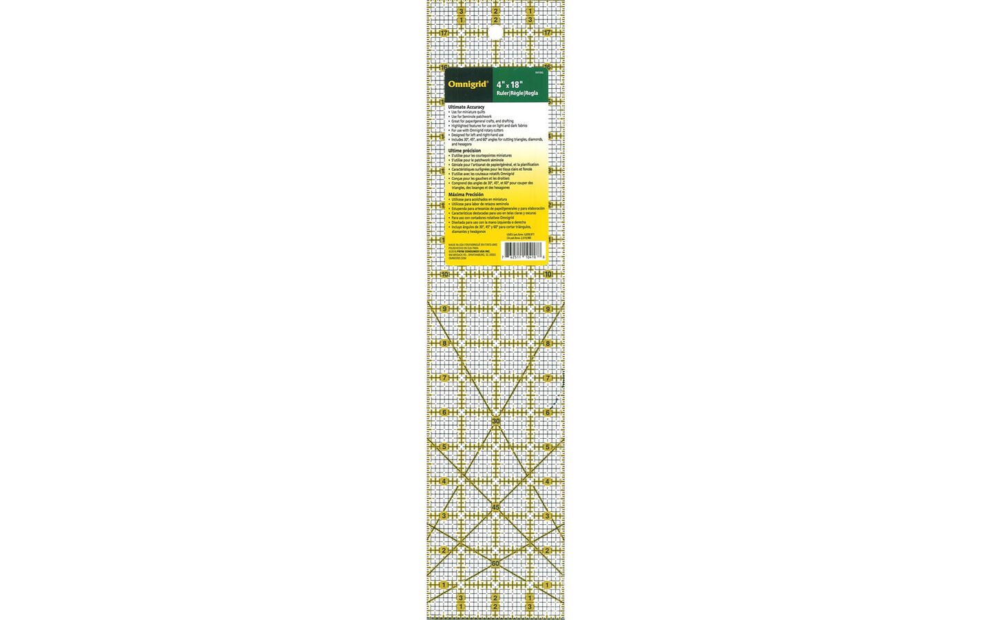 Omnigrid Ruler Mini Grid 4x18&#x22;
