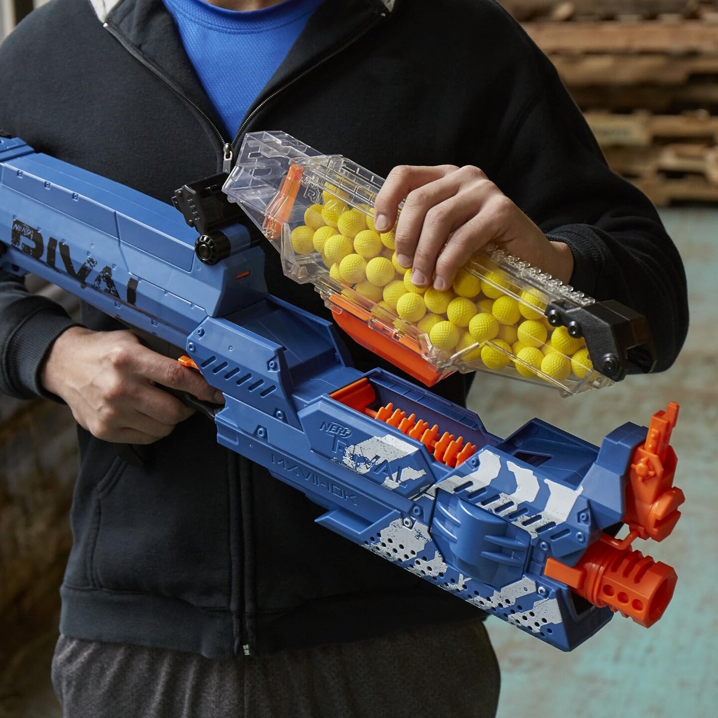 Rival Nemesis MXVII-10K Blaster, Blue