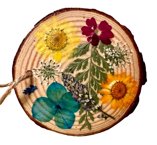 Pressed Flower Wood Ornament | MakerPlace by Michaels