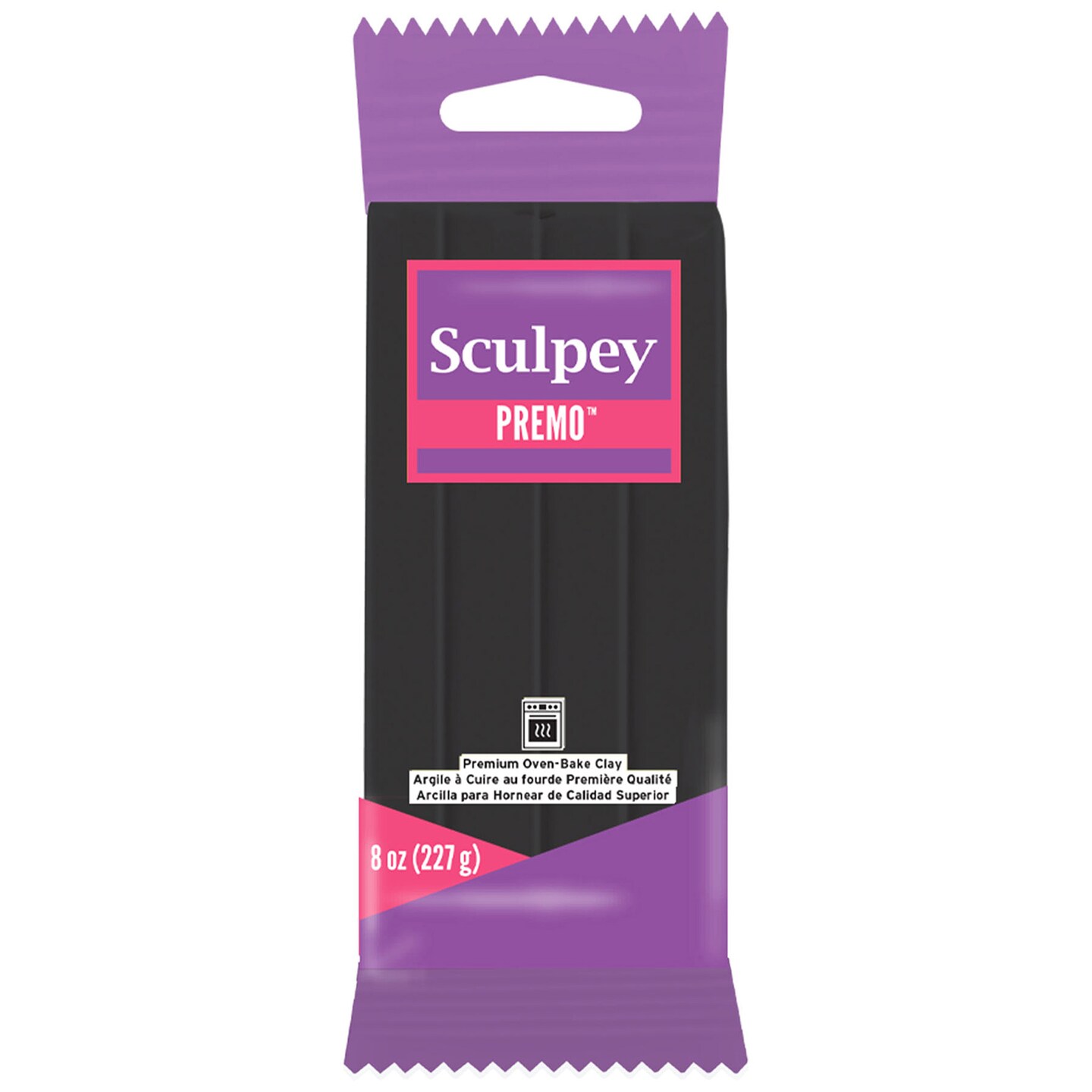 Sculpey Premo: Polymer Clay: Black - 8oz Pack - Oven Bake Clay, Non-Toxic, Advanced Techniques, Sculpting-Jewelry-Craft Projects, Adults Art Supplies