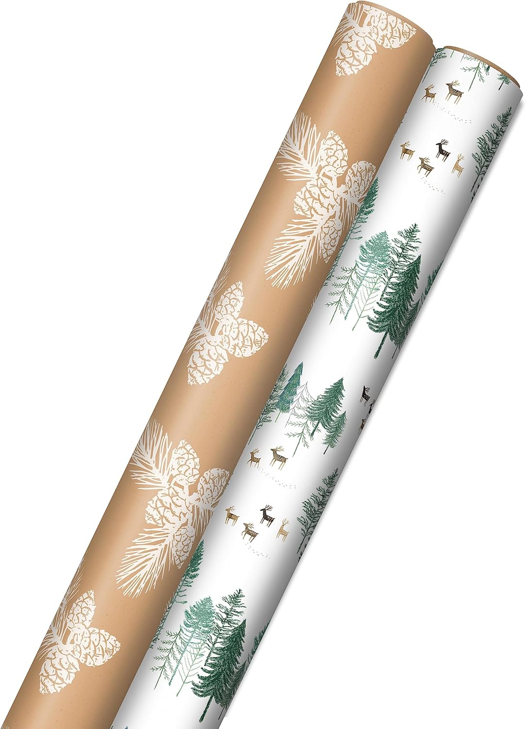 Christmas Wrapping Paper Roll - 46.8 sq.ft. 3D Embossed Foil Christmas Tree, Star on Rose Gold Pink for Christmas, New Year Celebration, Holiday - 17in x 33ft