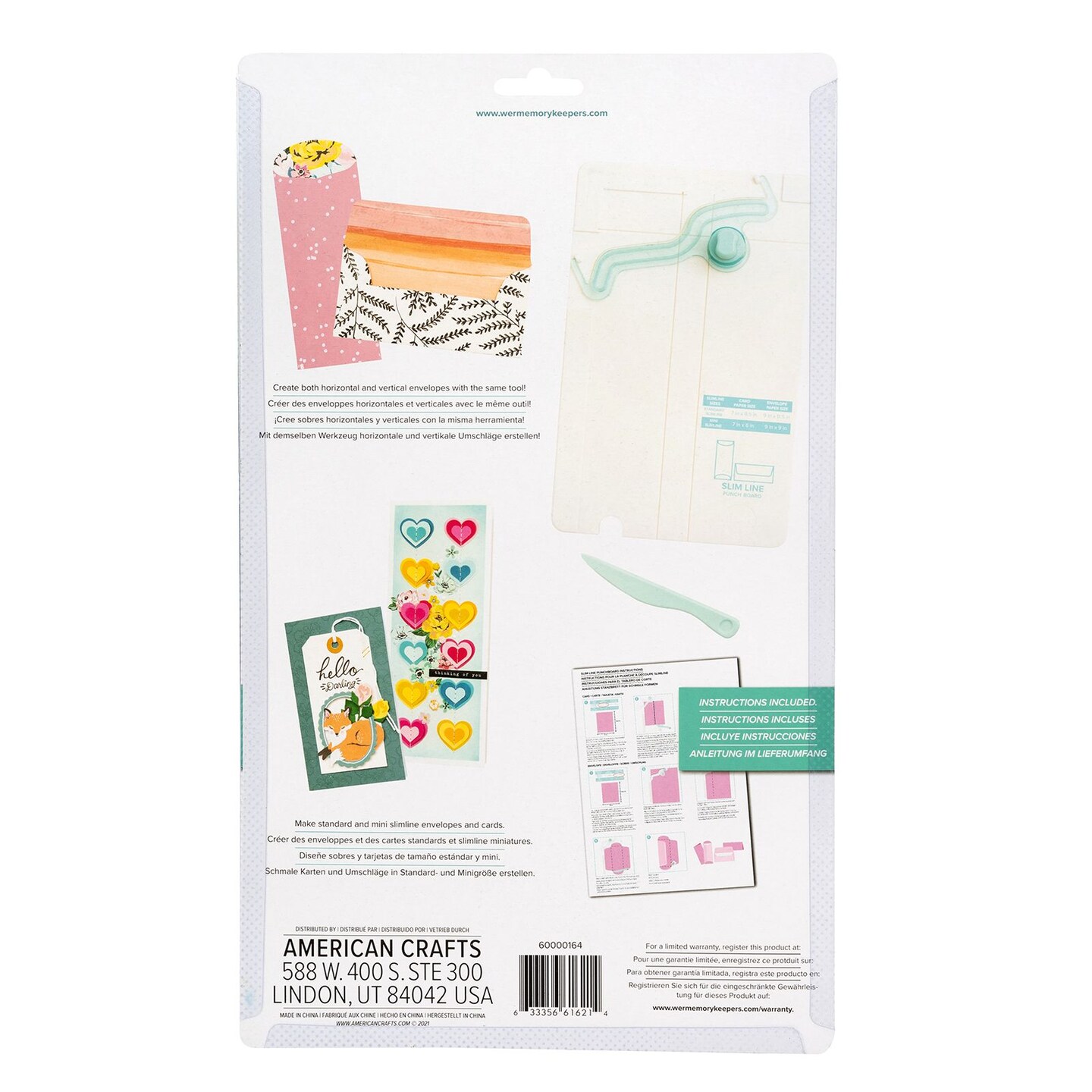 We R Memory Keepers Slimline Card Punch Board 60000164 by American Crafts