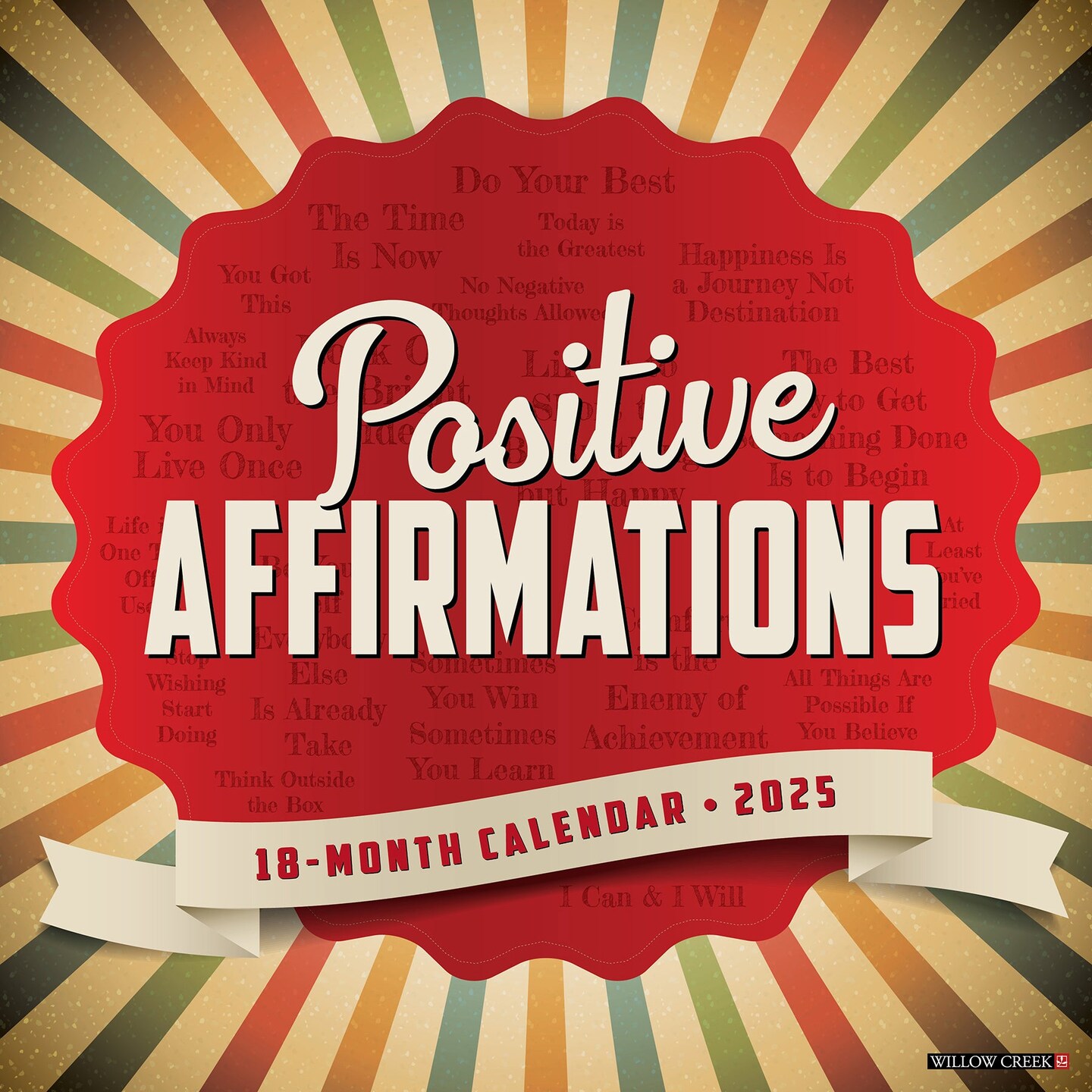 Positive Affirmations 2025 Wall Calendar