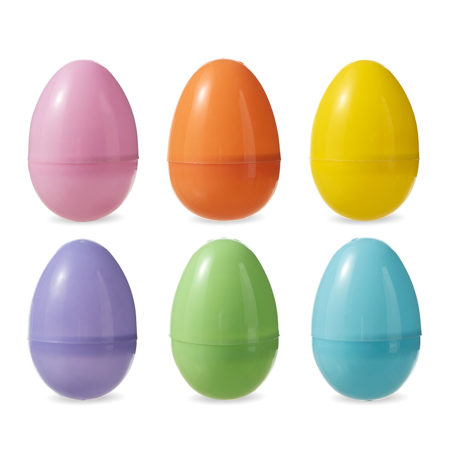 120 PCS/ 180 PCS Easter Plastic Fillable Eggs in 6 Assorted Colors