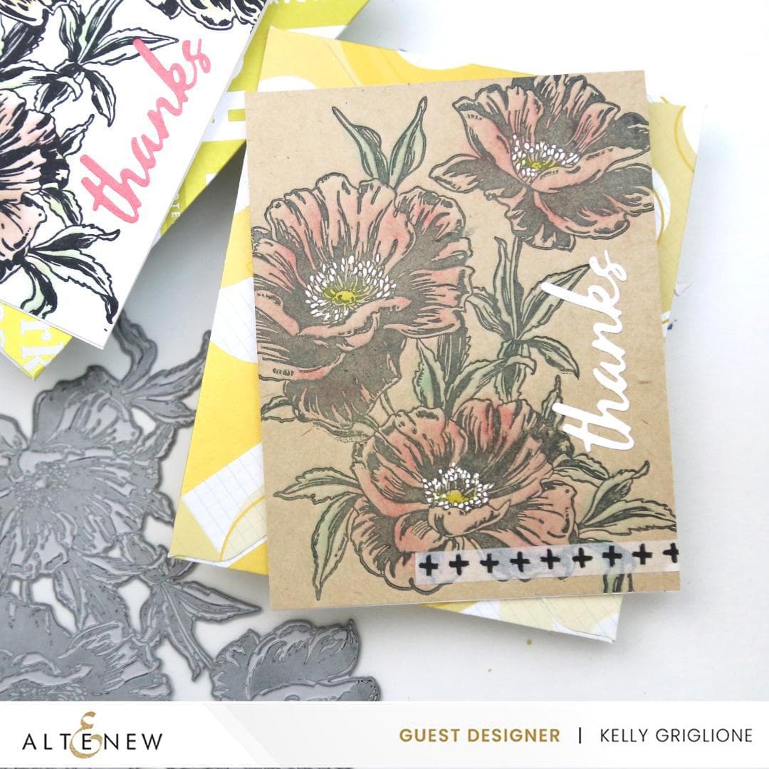 Inked Poppies Press Plate/Foil Plate
