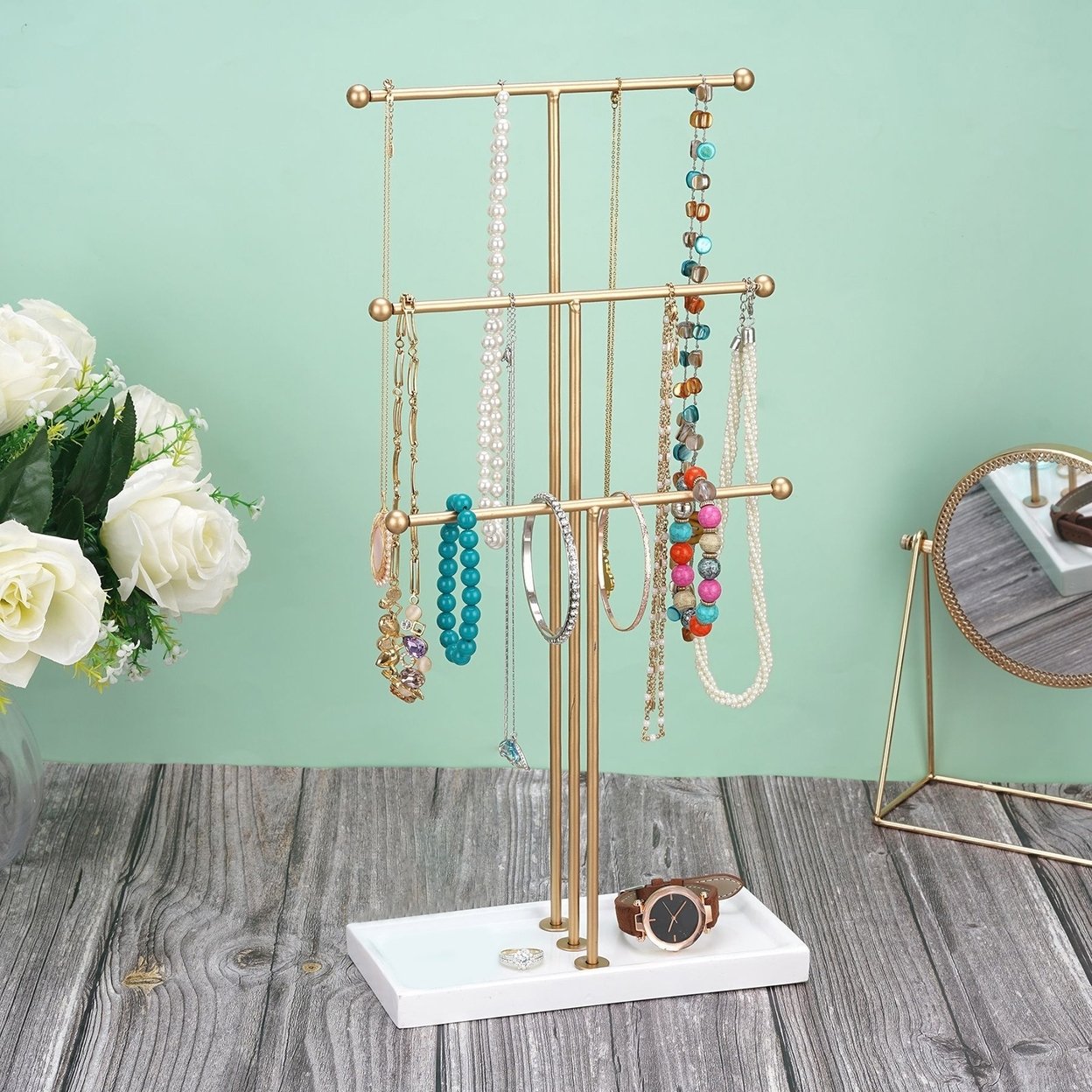Jewelry Display Stand Three-Tier Holder Stand Home Use