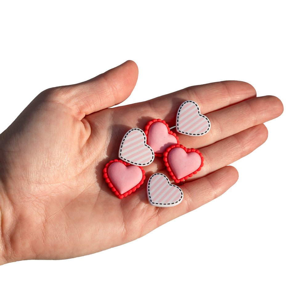 Buttons Galore Valentine Button Set – 50+ 3D Buttons for Crafts, Sewing, Scrapbooking & DIY Projects