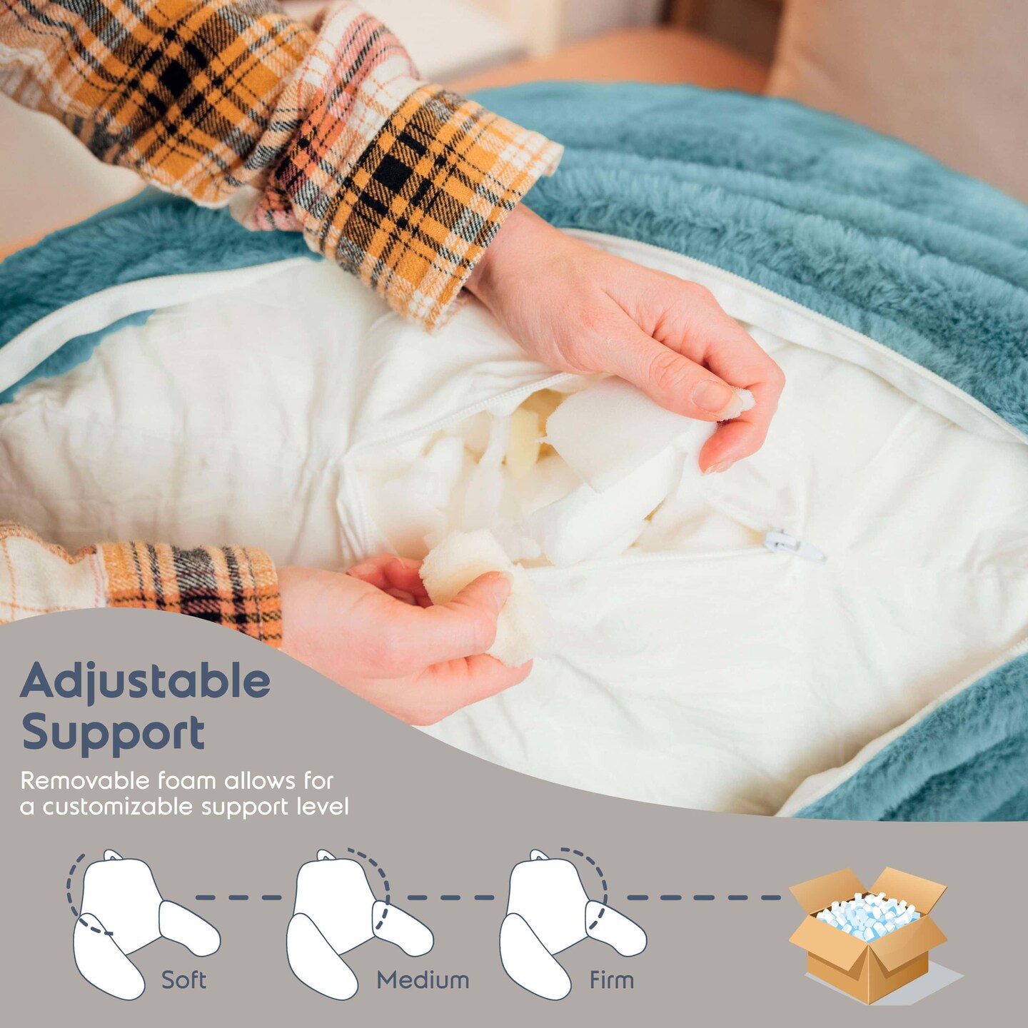 Nestl Fur Reading Pillow