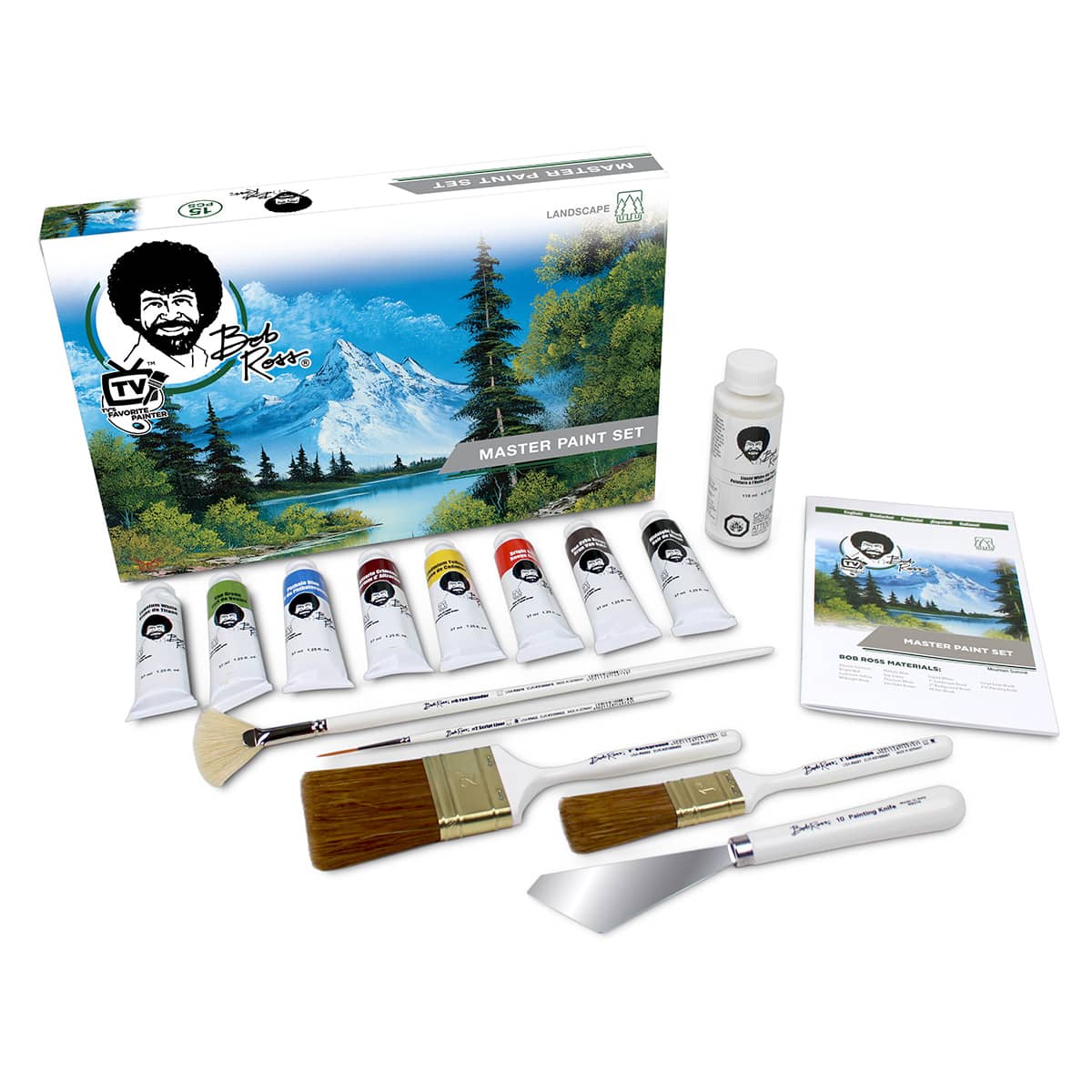 Martin Bob Ross Master Artist Oil Painting Set - A Deluxe Paint Set To Paint Like Bob Ross With Paint, Brushes, and Palette Knife - [Master Set]