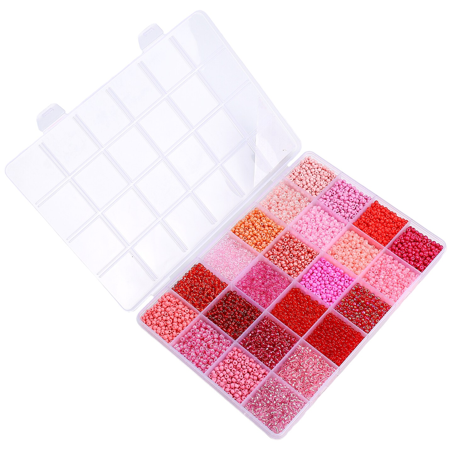 John Bead 12500pcs Assorted 24 Colors Glass Seed Beads 8/0 Jewelry Making Bead Box