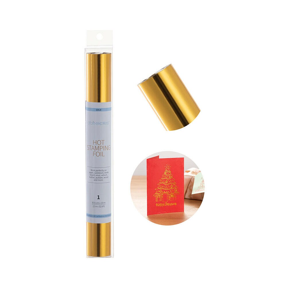 Craft Express 12" x 396" Hot Stamping Foil Roll – Metallic Finish