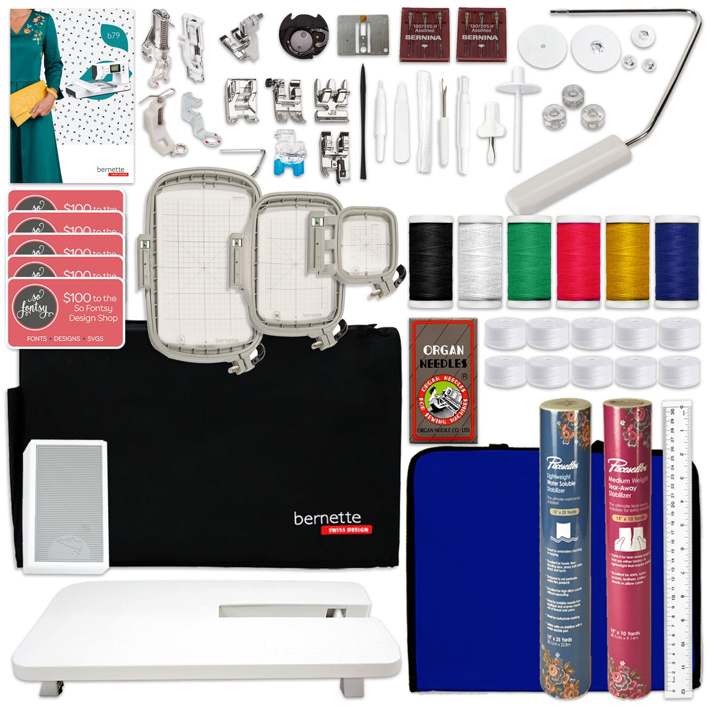 Bernette B79 Sewing &#x26; Embroidery Machine Bundle by The Fashion Class
