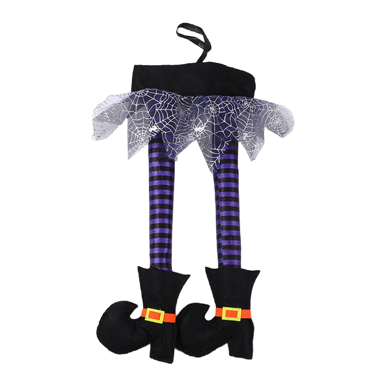 Halloween Witch Legs Prop Hanging Plush Stuffed Witch Legs Ornament With Shoes For Front Door Wall Window Car Trunk