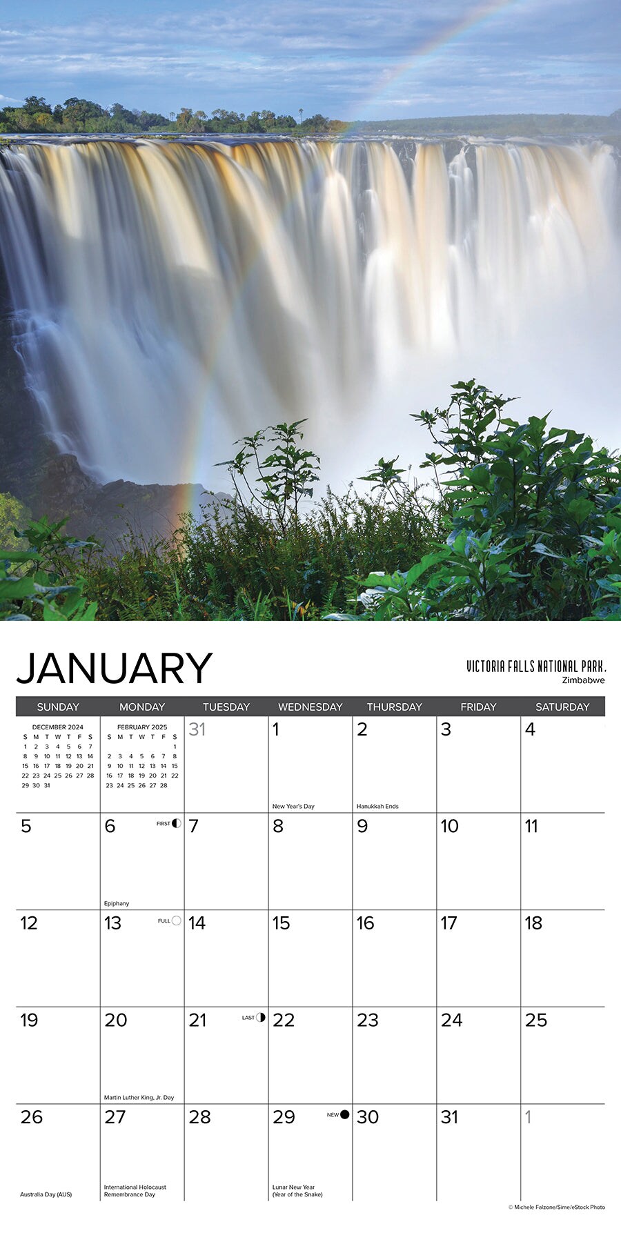 Wonders of the World 2025 Wall Calendar