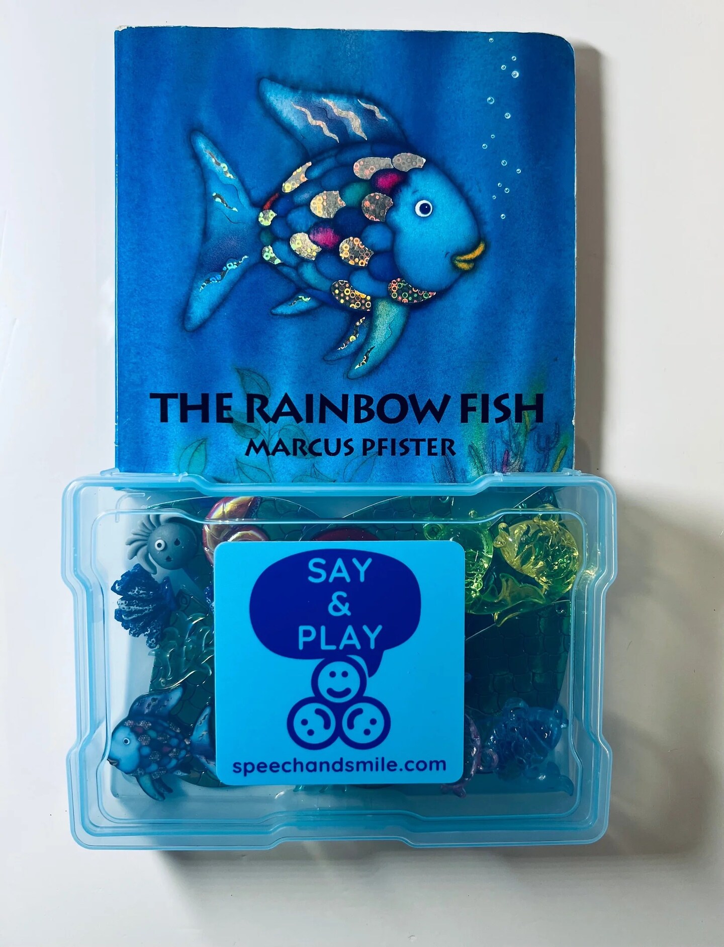 Rainbow Fish Story Kit with Mini Objects Say and Play Minis for Speech  Therapy Trinkets Book Gift for Kids | MakerPlace by Michaels