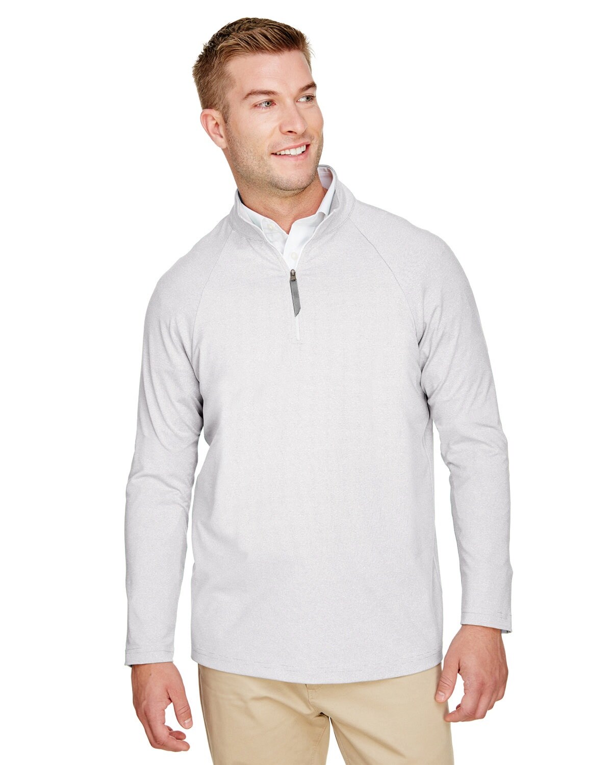 Devon & Jones Men's CrownLux Performance Clubhouse Micro-Stripe