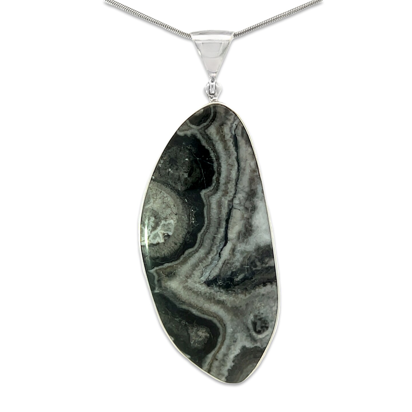 Stones Desire Rhyolite Stone Pendant Necklace (22")