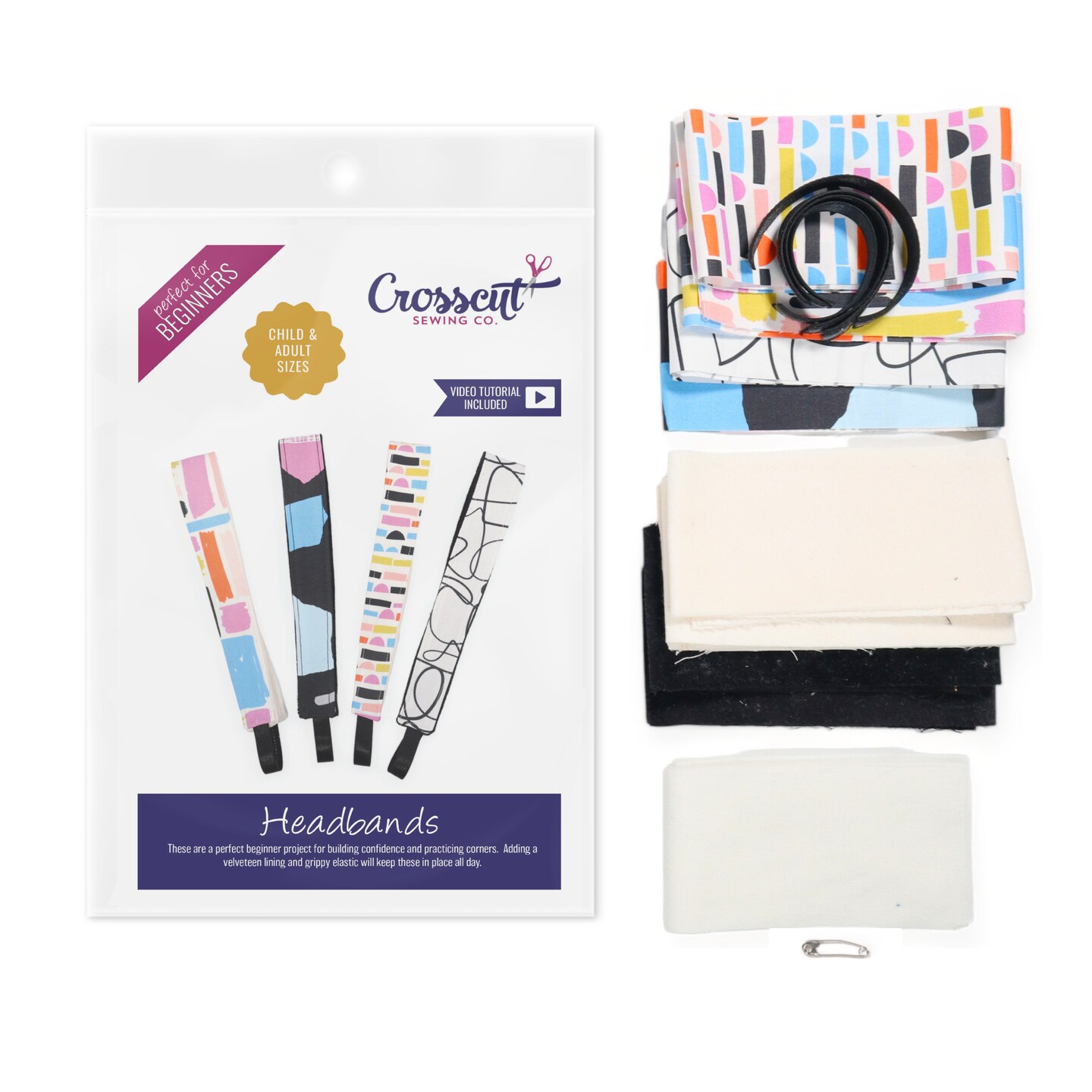 Crosscut Sewing Co.® Headband Sewing Project Kit for Beginners