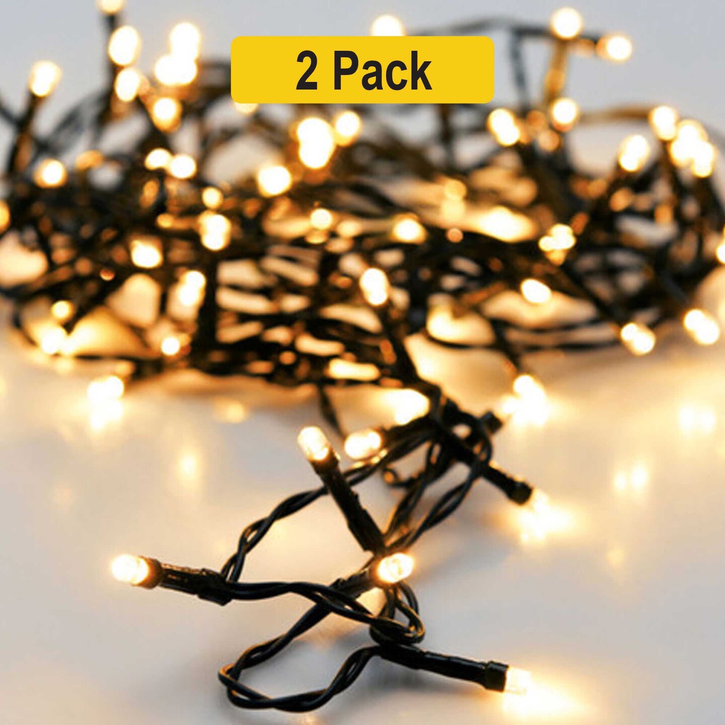 100 LED Flexible Green Wire String Lights — Waterproof Outdoor Plug-in