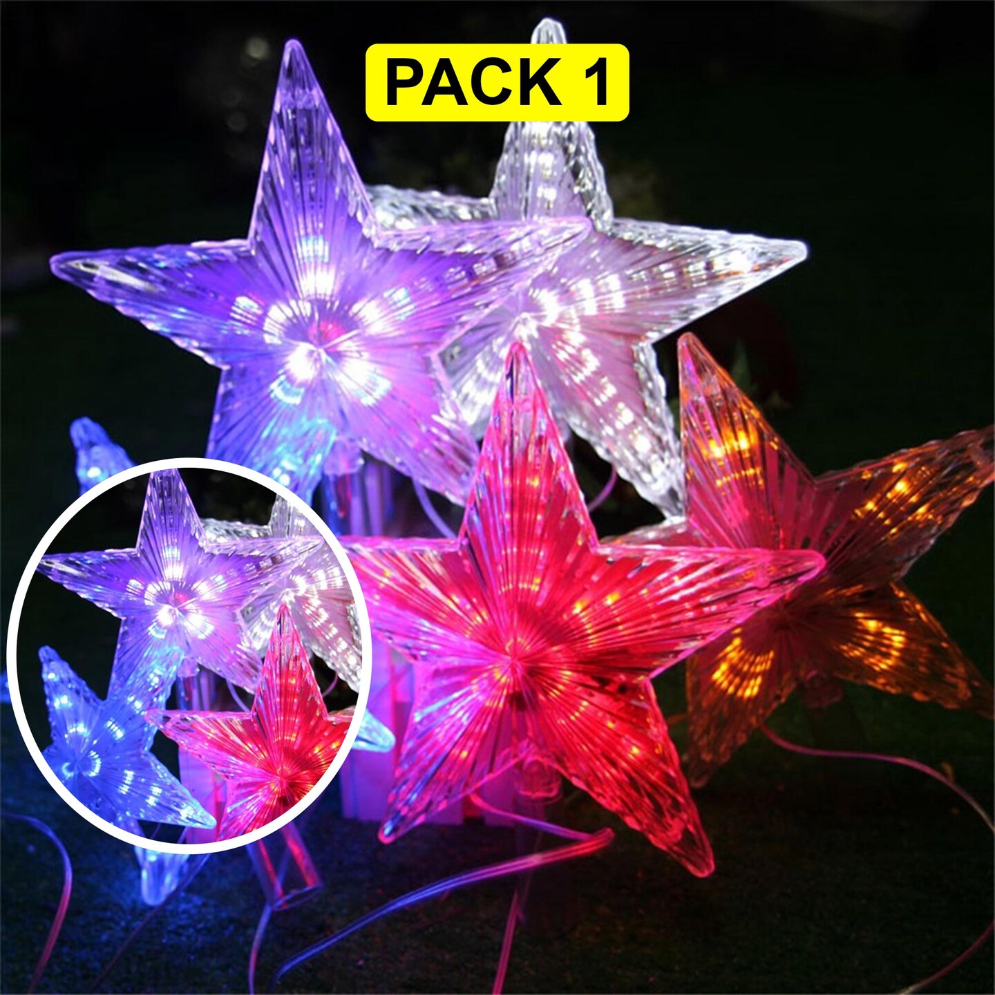 Christmas Tree Top Star Light