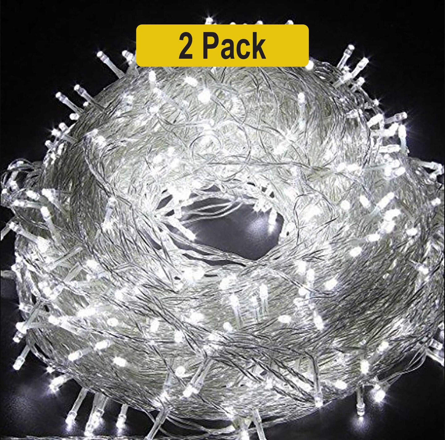 Black Wire LED String Lights – 100 LEDs, Multifunction, Cool-Touch, Halloween & Events
